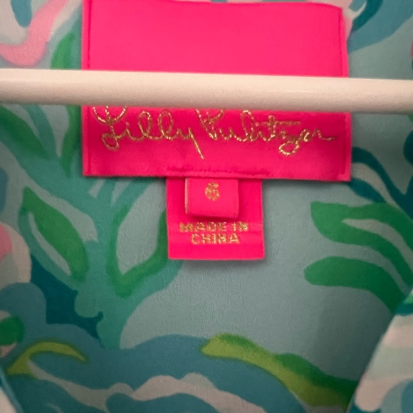 Lilly Pulitzer Cori Stretch Midi Shirtdress-Aqua La Vista - Picture 4 of 8